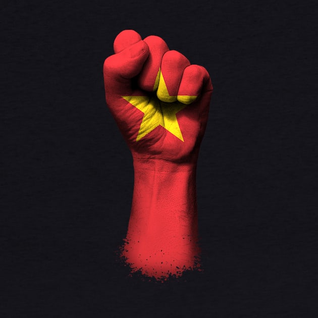 Flag of Vietnam on a Raised Clenched Fist by jeffbartels